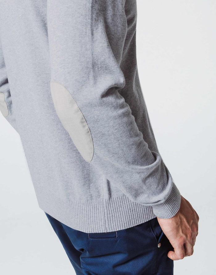 Izac Pull Col V Gris Clair