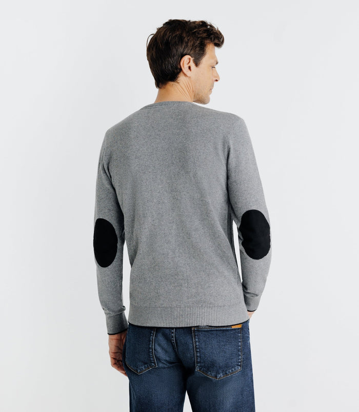 Izac Pull Col V Manches Longues Gris