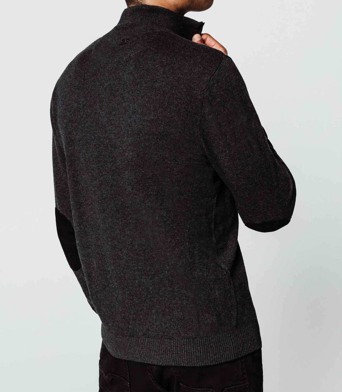 Izac Pull Col Zippé Anthracite