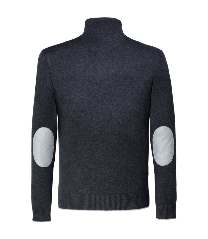 Izac Pull Col Zippé Anthracite "Lancelot"