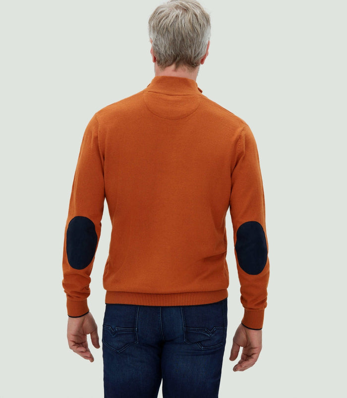 Izac Pull Col Zippé Camel "Lancelot"