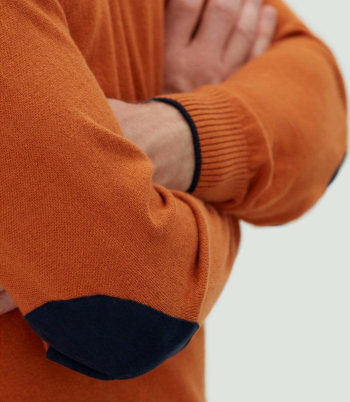 Izac Pull Col Zippé Camel "Lancelot"