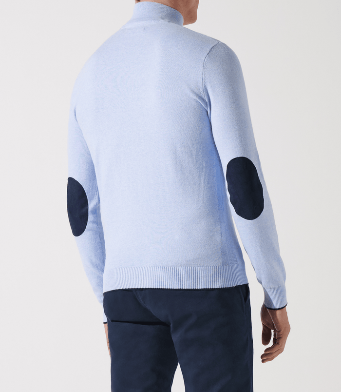 Izac Pull Col Zippé Camionneur Bleu Ciel
