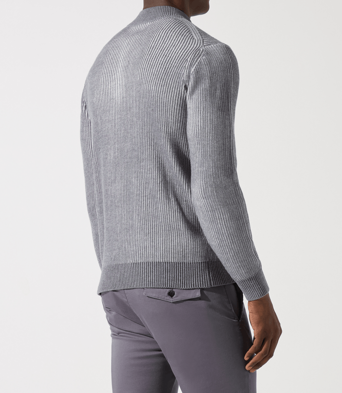 Izac Pull Col Zippé Camionneur Gris