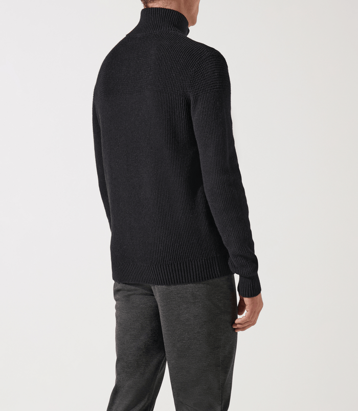 Izac Pull Col Zippé Camionneur Noir