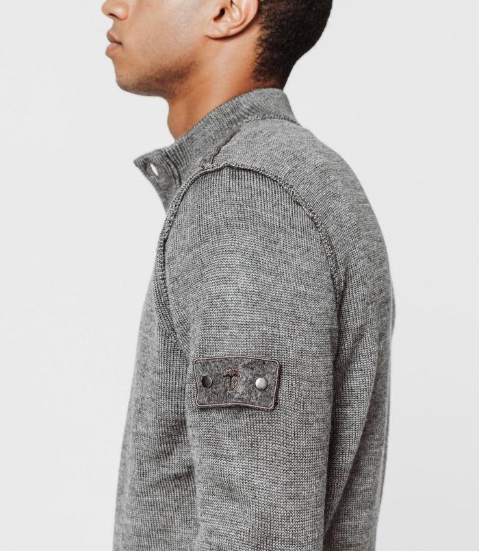 Izac Pull Col Zippé Gris Moyen