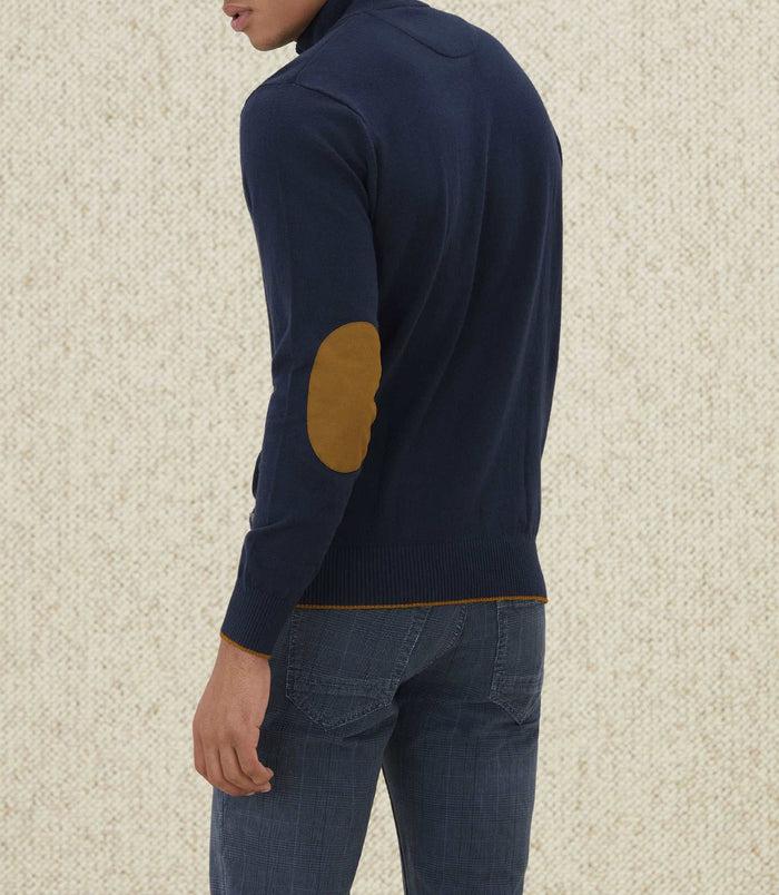 Izac Pull Col Zippé Marine "Lancelot"