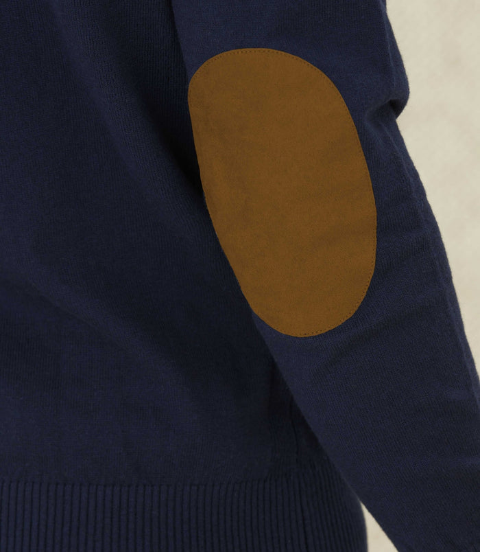 izac Pull col zippé marine "Lancelot"