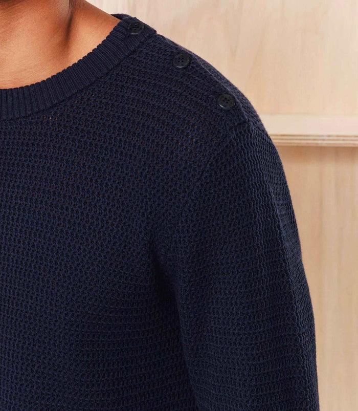 Izac Pull Coton Marine "Newton"