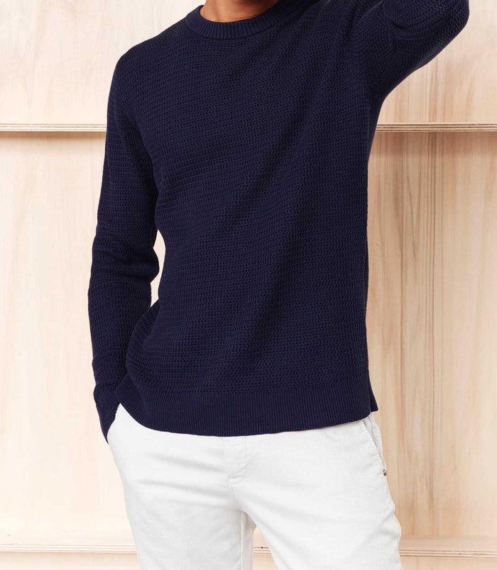 izac Pull coton marine "Newton"