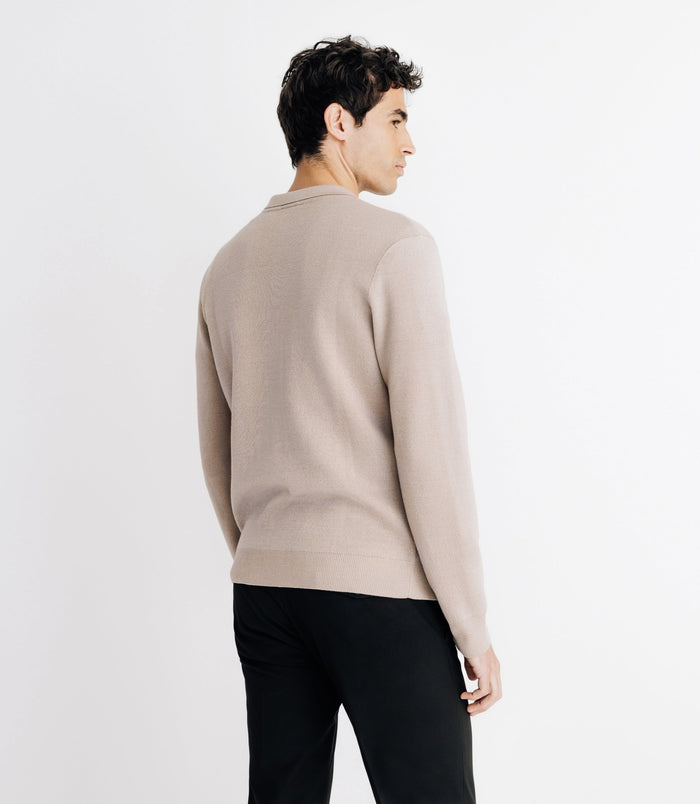 Izac Pull En Laine Mérinos Beige