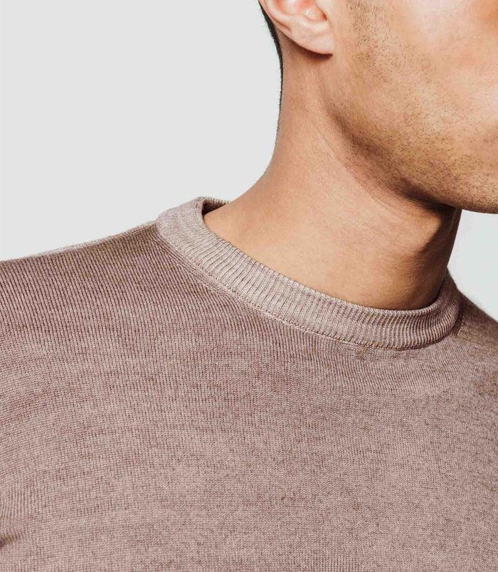 Izac Pull Laine Mérinos Taupe