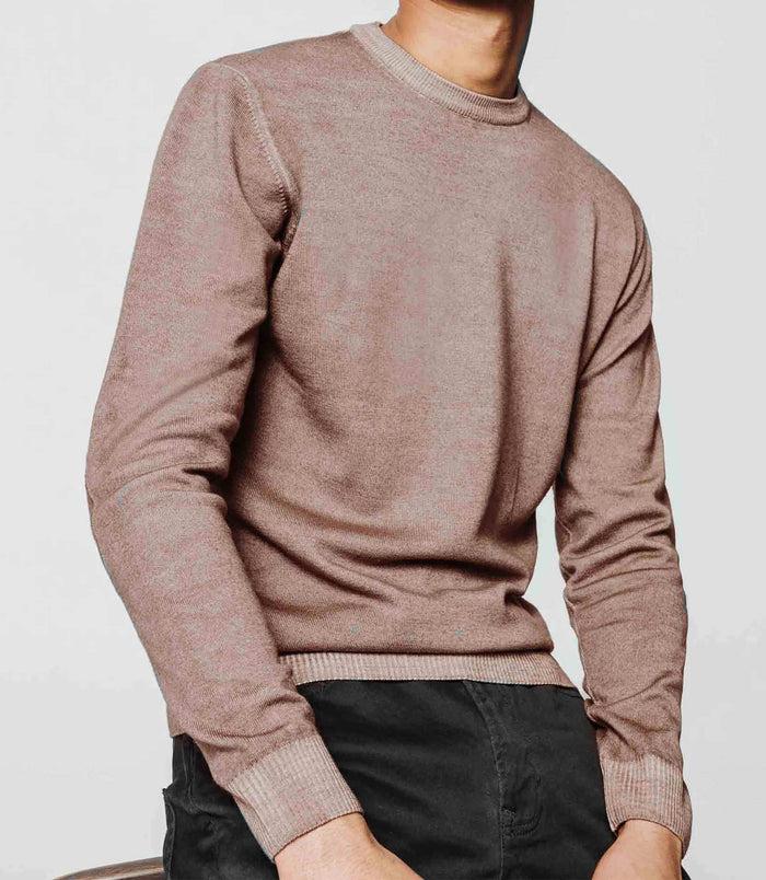 izac Pull laine mérinos taupe