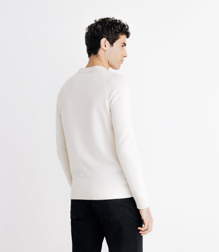 Izac Pull Lambswool Col Rond écru