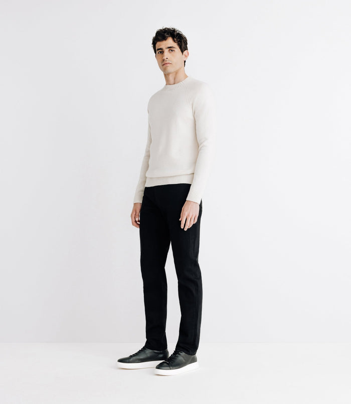 Izac Pull Lambswool Col Rond écru