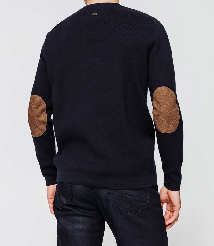 Izac Pull Marine Coudieres Suede