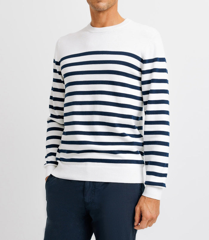 Izac Pull Marinière écru