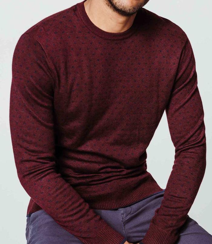 izac Pull motif all over bordeaux