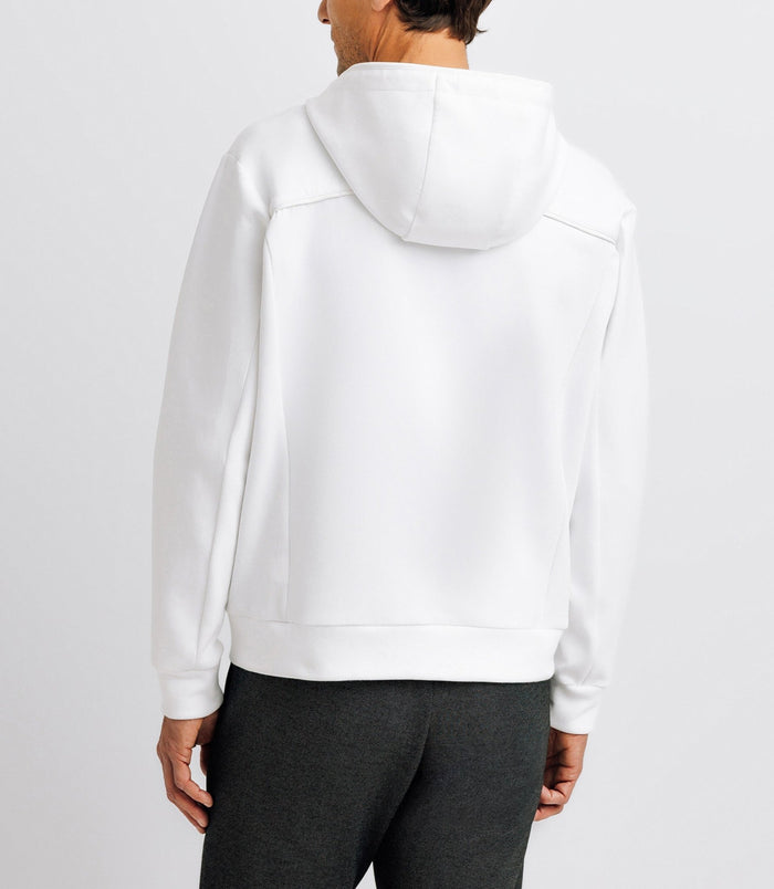 Izac Pull Sweat à Capuche Blanc