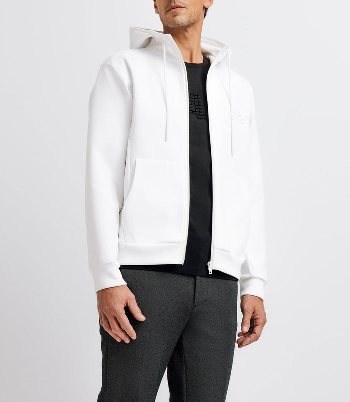 izac Pull sweat à capuche blanc