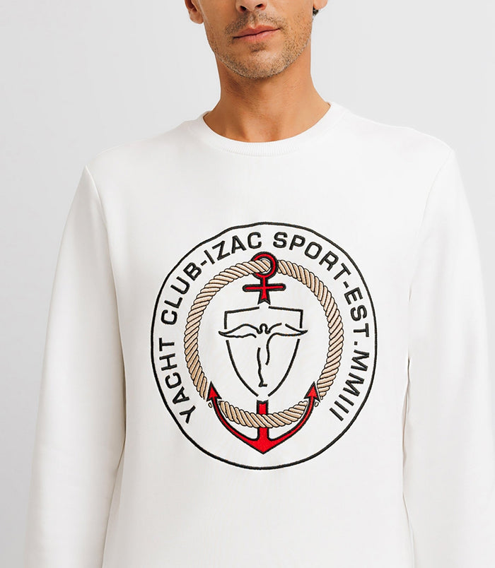Izac Pull Sweat Avec Patch écru