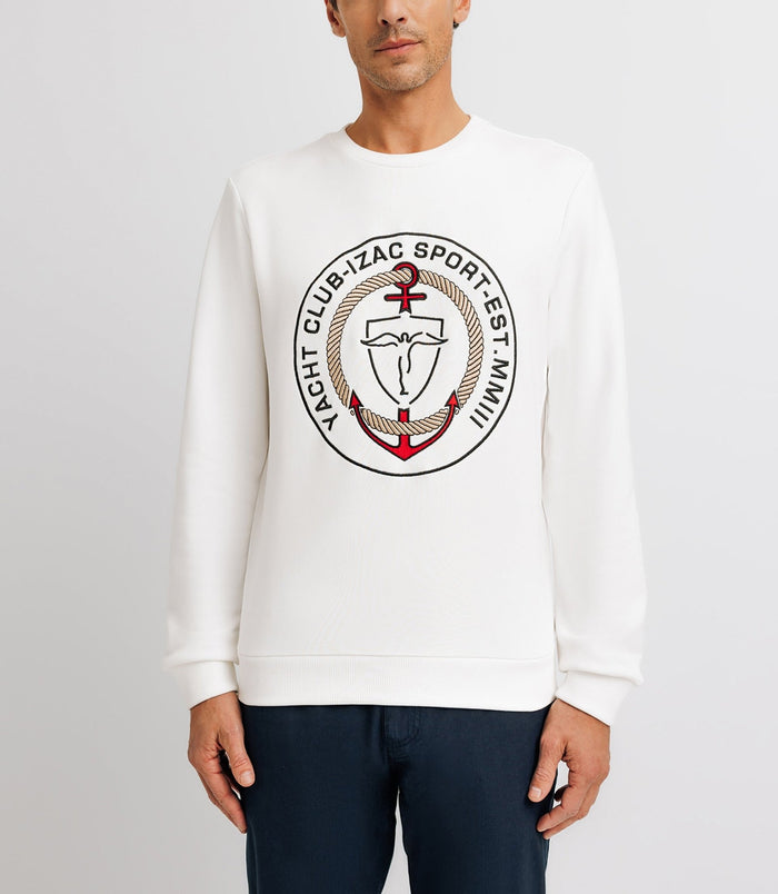Izac Pull Sweat Avec Patch écru