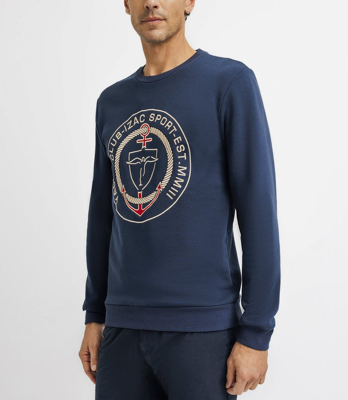 izac Pull sweat avec patch marine