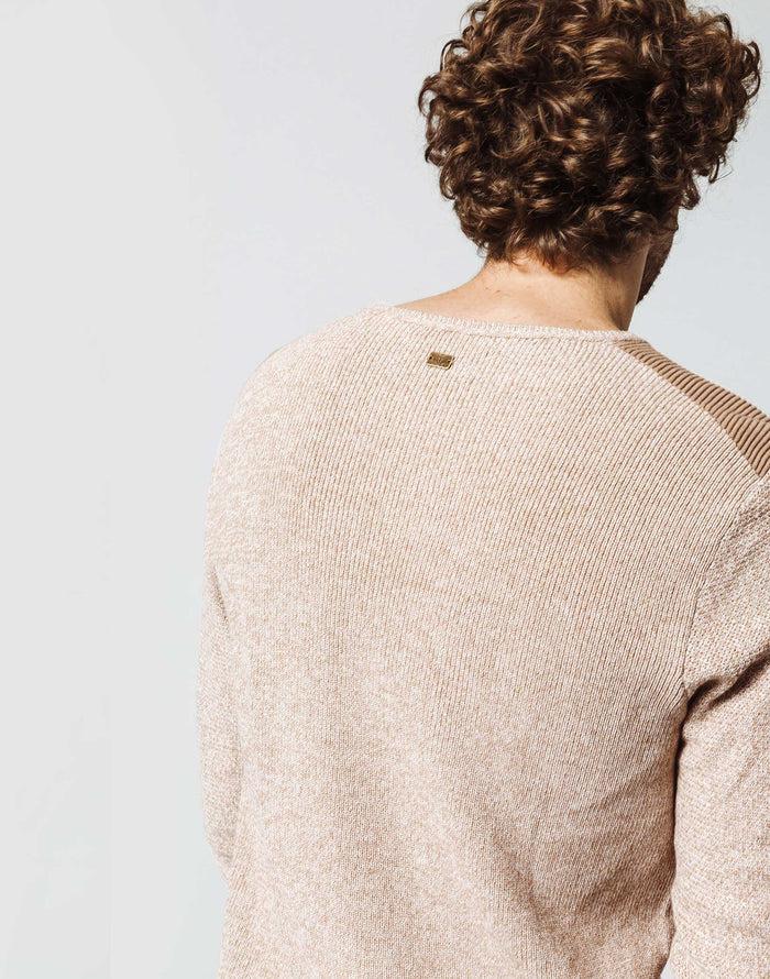 izac Pull Zip Épaule Beige
