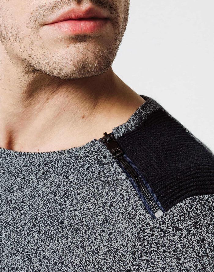 izac Pull Zip Épaule Marine