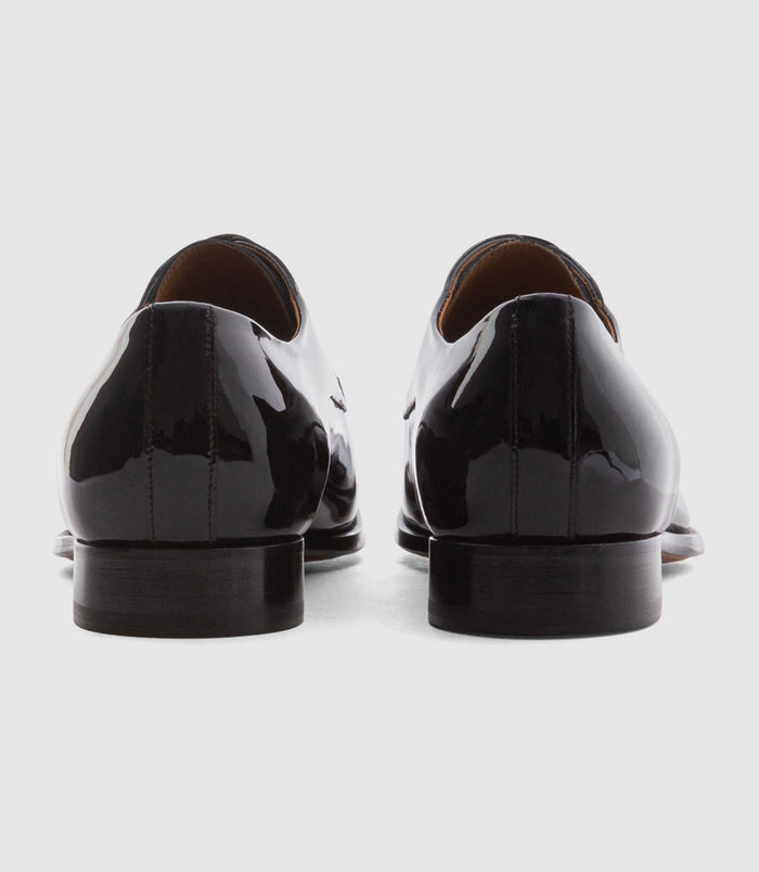 Izac Richelieu Couture Cuir Vernis Noir "Cirillo"