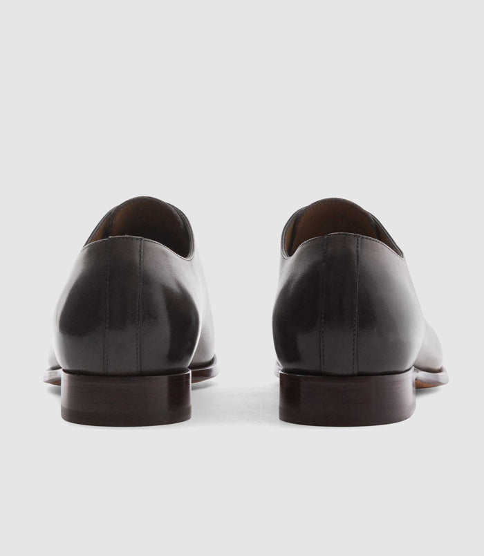 Izac Richelieu Couture En Cuir Chocolat OTHELLO