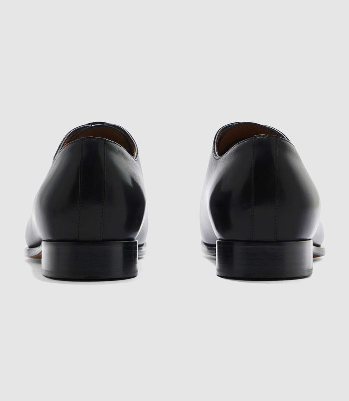 Izac Richelieu Couture En Cuir Noir "Edmondo"