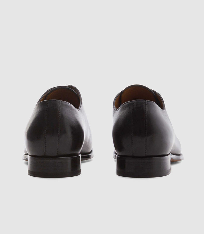 Izac Richelieu Couture En Cuir Noir OTHELLO