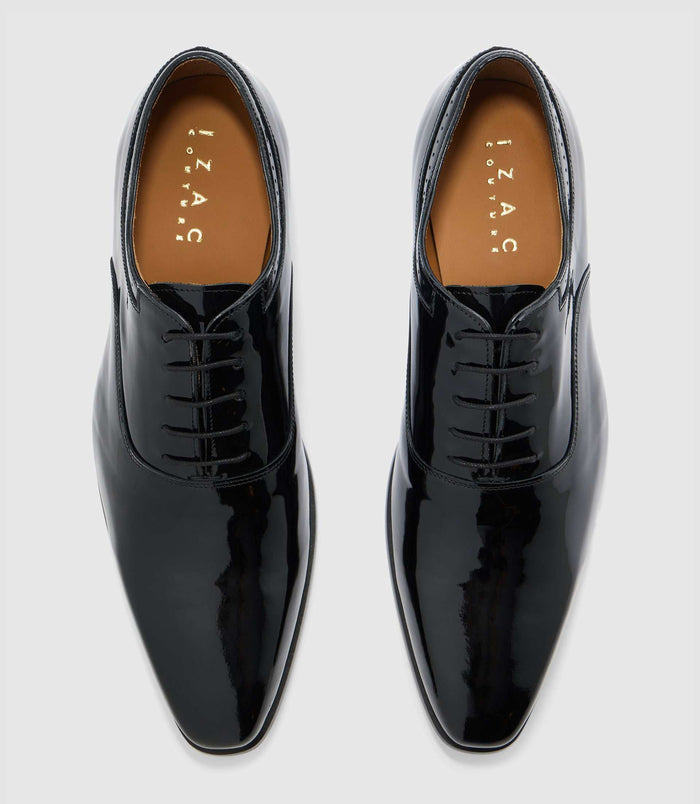 Izac Richelieu Couture Noir-vernis "Enrico"