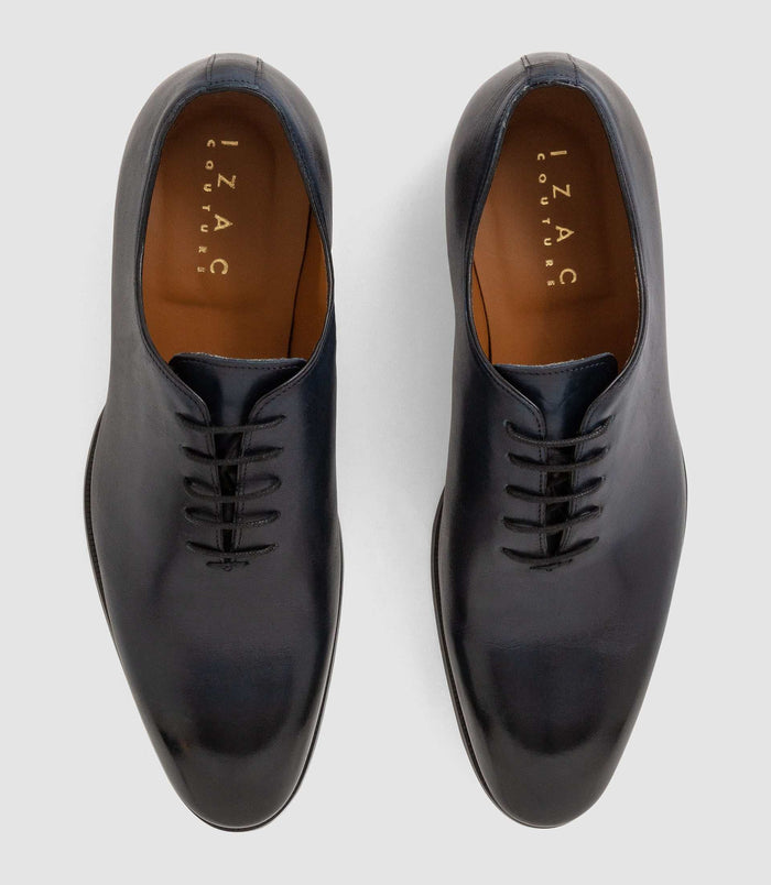 Izac Richelieu En Cuir Marine EDMONDO