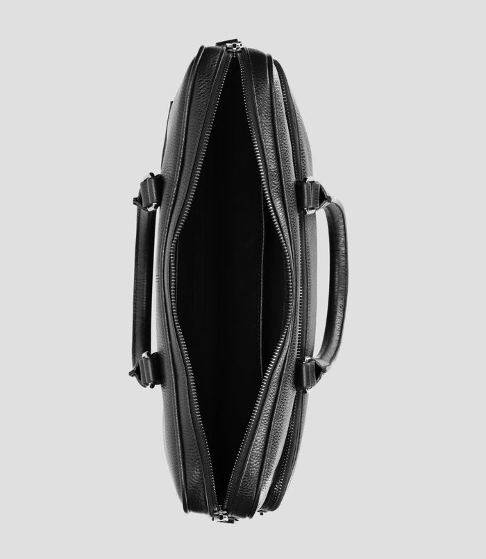 Izac Sac Business En Cuir Noir WALLAS