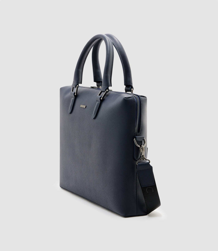 Izac Sac En Cuir Marine