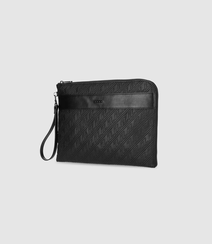 Izac Sac Porté Main En Cuir Noir WILLY