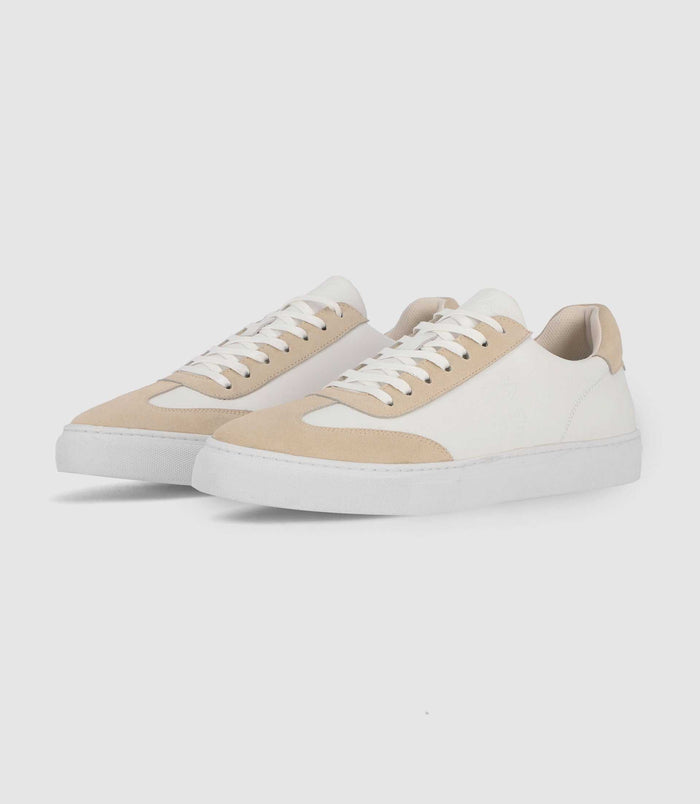 Izac Sneakers à Lacets En Cuir Blanches