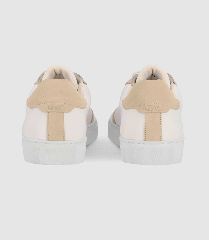 Izac Sneakers à Lacets En Cuir Blanches