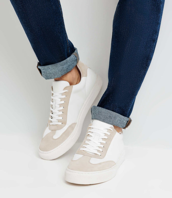 izac Sneakers à lacets en cuir blanches