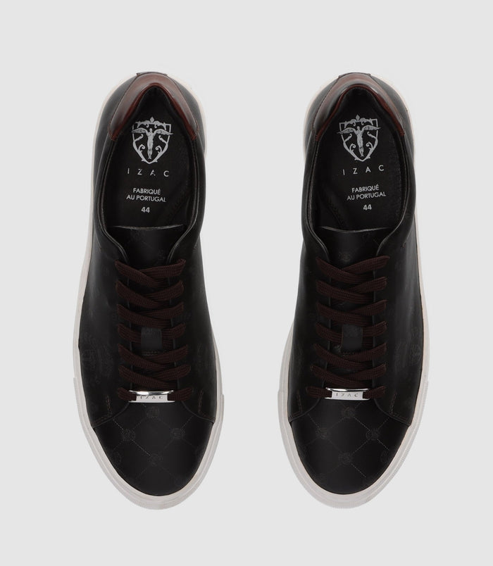 Izac Sneakers Basses En Cuir Marron OPRAH