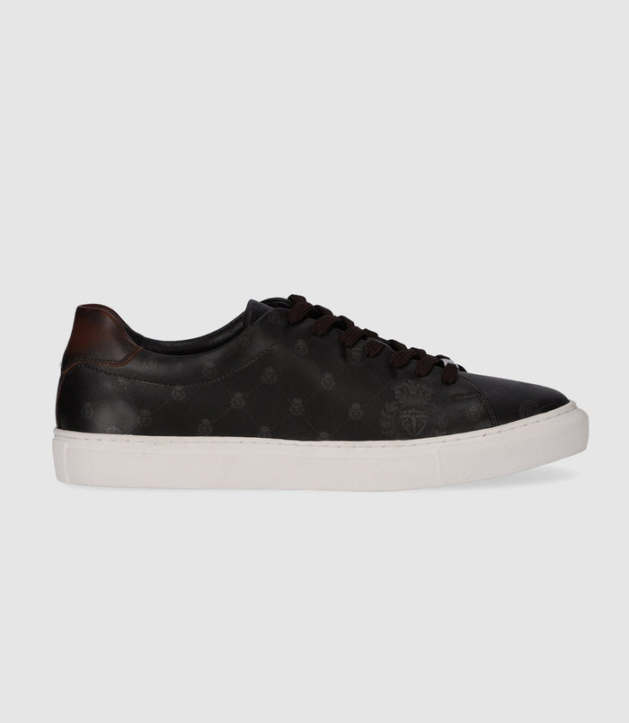 izac Sneakers basses en cuir marron OPRAH