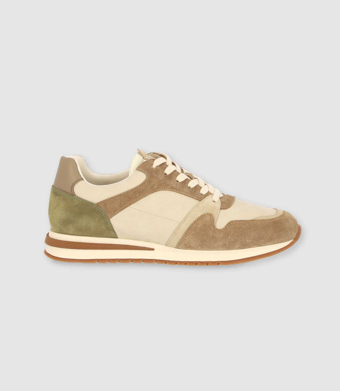 Izac Sneakers Beige Et Kaki