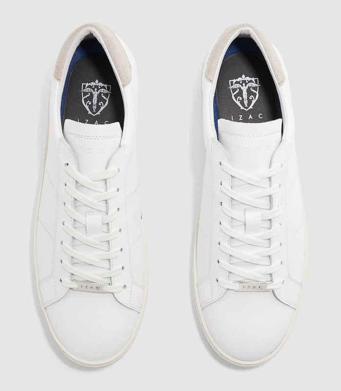 Izac Sneakers Blanches Et Taupe "Elea"