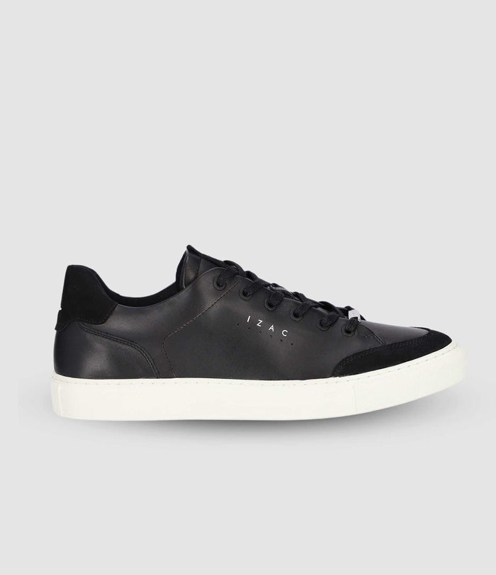 Izac Sneakers Cuir Bi Matière Noir OSAKA