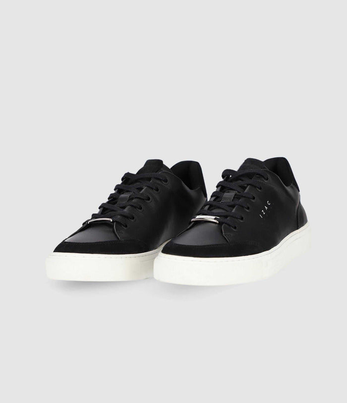 Izac Sneakers Cuir Bi Matière Noir OSAKA
