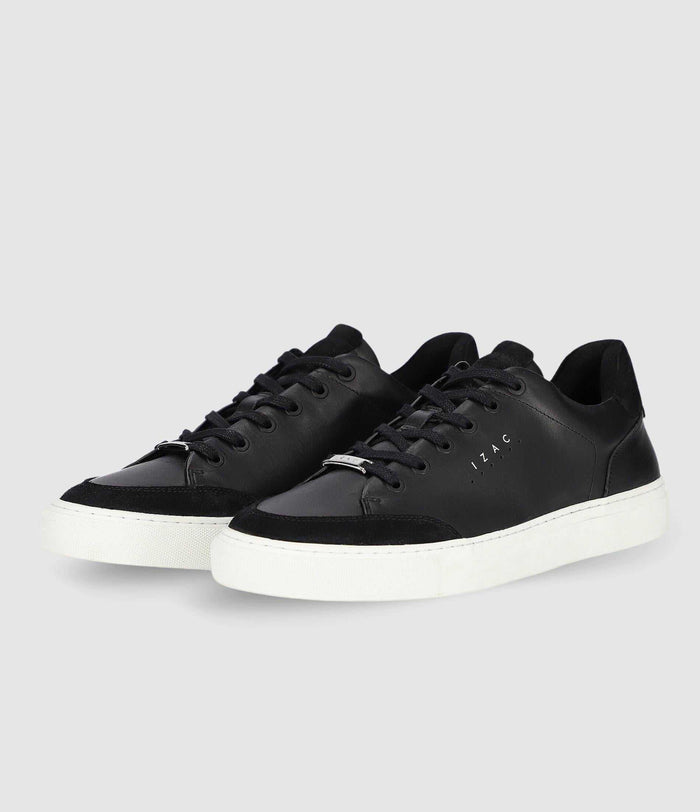 Izac Sneakers Cuir Bi Matière Noir OSAKA