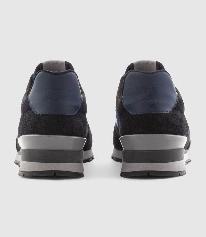 Izac Sneakers Cuir Et Textile Marine "Emeric"