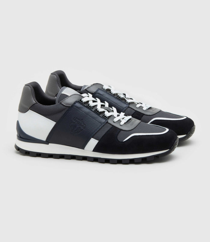 Izac Sneakers En Cuir Anthracite "Perceval"